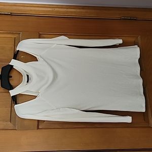 Cold shoulder long sleeved top, never worn. White, Venus XL